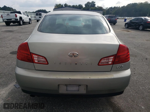 2003 Infiniti G35 w/Leather with VIN JNKCV51EX3M314563, listed as a Copart auction lot 72418514 with 218,606 mi miles and Salvage Title. Bid and sale history available at DreamBid. Image 6.