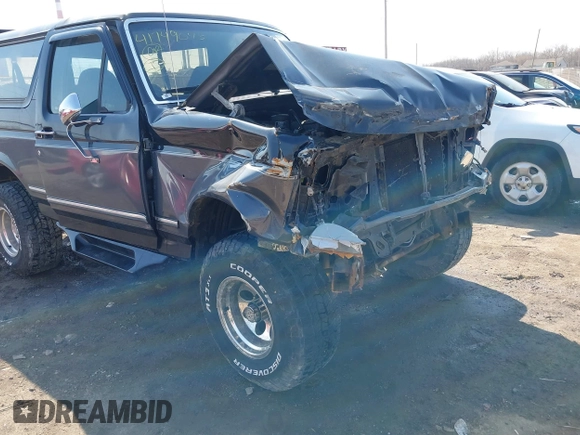 1992 Ford Bronco XL with VIN 1FMEU15N8NLA25301, listed as a IAAI auction lot 41749043 with 1 mi miles. Bid and sale history available at carsss.com. Image 6.