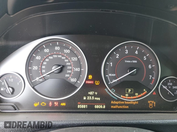 2015 BMW 4 Series 435i with VIN WBA3R1C58FK193525, listed as a Copart auction lot 57428725 with 85,881 mi miles and Clean title. Bid and sale history available at DreamBid. Image 9.