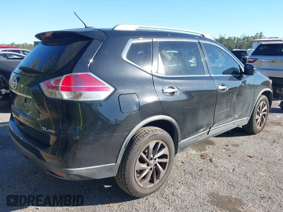 2016 Nissan Rogue SV with VIN KNMAT2MV9GP691799, listed as a IAAI auction lot 40902441 with 103,075 mi miles. Bid and sale history available at carsss.com. Image 4.