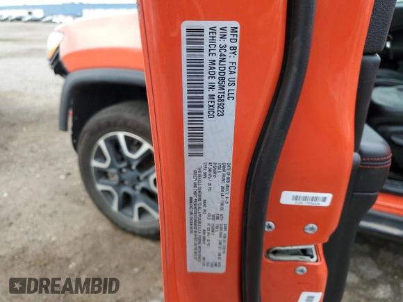 2021 Jeep Compass Trailhawk с VIN 3C4NJDDB5MT589223, выставлен на аукционе Copart как лот 65392765 с пробегом 141 919 миль миль и Чистый • Clean title. История ставок и продаж доступна на DreamBid. Изображение 14.