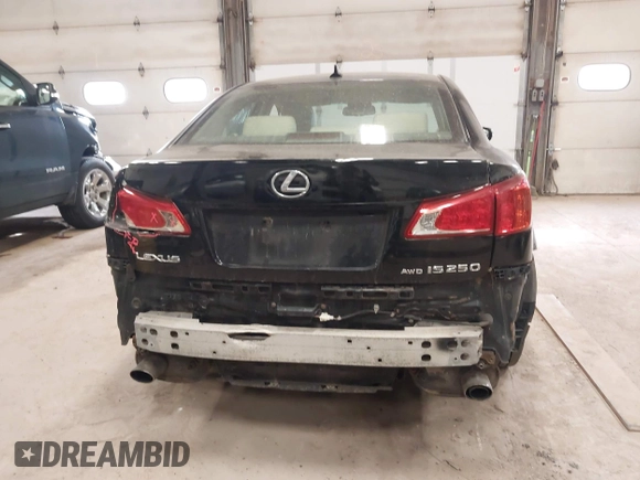 2009 Lexus IS with VIN JTHCK262395035562, listed as a IAAI auction lot 41791619 with 215,076 mi miles. Bid and sale history available at carsss.com. Image 16.