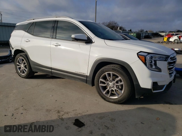 2022 GMC Terrain SLT with VIN 3GKALPEV5NL230575, listed as a Copart auction lot 46914865 with 40,113 mi miles and Salvage title. Bid and sale history available at DreamBid. Image 4.