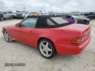 1999 Mercedes-Benz SL-Class with VIN WDBFA68F7XF175287, listed as a Copart auction lot 48520465 with 76,565 mi miles and Salvage Title. Bid and sale history available at carsss.com. Image 2.