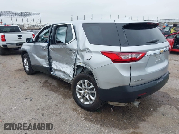 2021 Chevrolet Traverse LS with VIN 1GNERFKW1MJ254095, listed as a IAAI auction lot 42336687 with Not provided miles and . Bid and sale history available at DreamBid. Image 3.