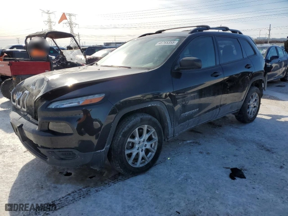 2016 Jeep Cherokee Sport with VIN 1C4PJMABXGW290175, listed as a Copart auction lot 45765355 with 206,146 mi miles and Salvage Title. Bid and sale history available at carsss.com. Image 1.
