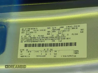 2019 Ford F-150 XL с VIN 1FTFX1E5XKKF11013, выставлен на аукционе IAAI как лот 42528164 с пробегом 128 584 миль миль и . История ставок и продаж доступна на DreamBid. Изображение 9.