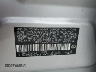 2006 Lexus IS 350 z VIN JTHBE262565002061, wystawiony jako Copart lot #53846425 z przebiegiem Nie podano mil oraz Szkoda całkowita • Salvage title. Historia ofert i sprzedaży dostępna na DreamBid. Obrazek 12.