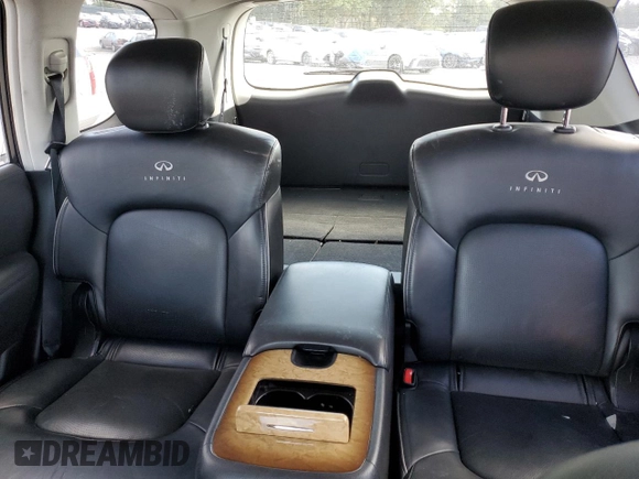 2012 Infiniti QX56 7-passenger with VIN JN8AZ2NE1C9021390, listed as a Copart auction lot 76475574 with 159,671 mi miles and Salvage Title. Bid and sale history available at carsss.com. Image 10.