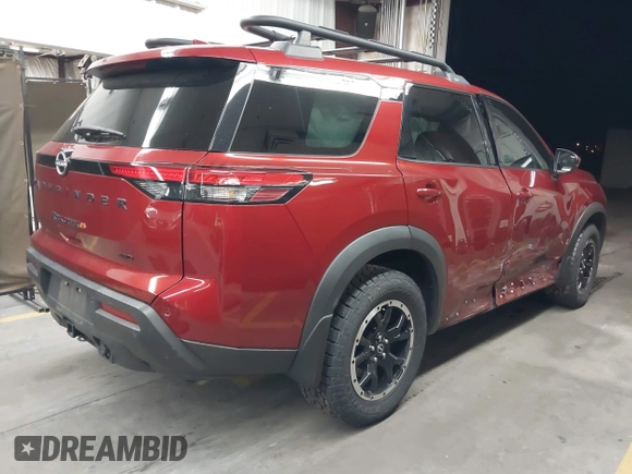 2023 Nissan Pathfinder Rock Creek with VIN 5N1DR3BD7PC276625, listed as a IAAI auction lot 42226402 with 11,872 mi miles and . Bid and sale history available at DreamBid. Image 4.