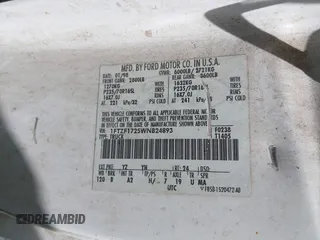 1998 Ford F-150 с VIN 1FTZF1725WNB24893, выставлен на аукционе IAAI как лот 42436524 с пробегом 244 854 миль миль и . История ставок и продаж доступна на DreamBid. Изображение 9.