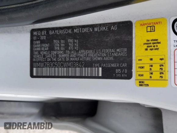 2012 MINI Countryman с VIN WMWZB3C50CWM03842, выставлен на аукционе Copart как лот 55079545 с пробегом 128 052 миль миль и Списание • Salvage title. История ставок и продаж доступна на DreamBid. Изображение 12.
