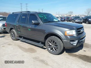 2017 Ford Expedition Max Limited z VIN 1FMJK1KT9HEA46593, wystawiony jako IAAI lot #41777647 z przebiegiem 303 989 mil mil oraz . Historia ofert i sprzedaży dostępna na DreamBid. Obrazek 1.
