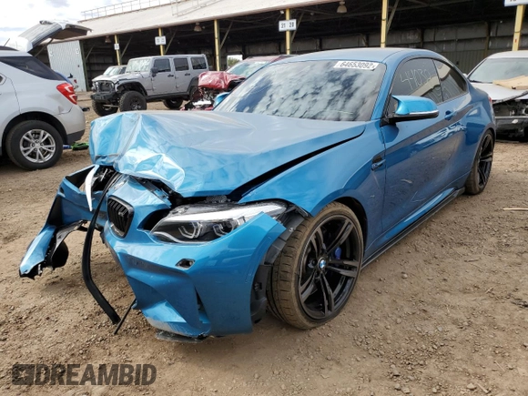 2018 BMW M2 z VIN WBS1J5C57JVD36167, wystawiony jako Copart lot #64653092 z przebiegiem 44 038 mil mil oraz . Historia ofert i sprzedaży dostępna na DreamBid. Obrazek 2.
