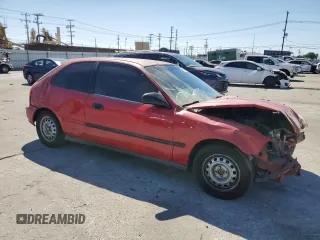 1998 Honda Civic CX with VIN 2HGEJ6420WH107167, listed as a Copart auction lot 46697095 with 64,087 mi miles and Salvage Title. Bid and sale history available at DreamBid. Image 4.