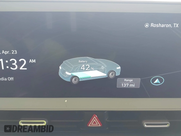 2023 Hyundai Ioniq 5 Limited with VIN KM8KR4AE1PU232864, listed as a IAAI auction lot 42108677 with 12,783 mi miles and . Bid and sale history available at DreamBid. Image 17.