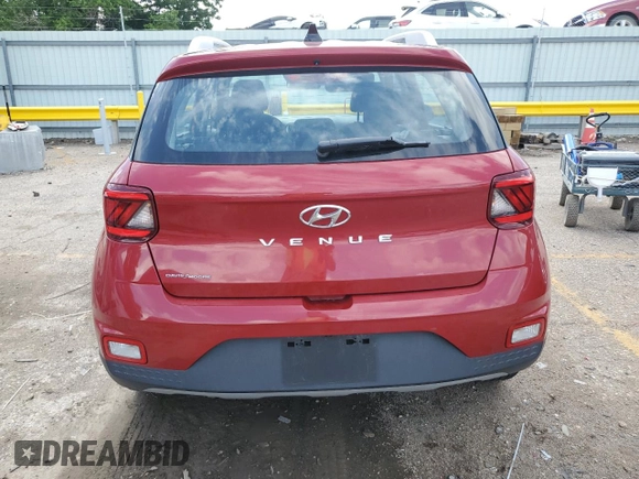 2022 Hyundai Venue SEL with VIN KMHRC8A37NU153413, listed as a Copart auction lot 58733005 with 15,365 mi miles and Salvage title. Bid and sale history available at DreamBid. Image 6.