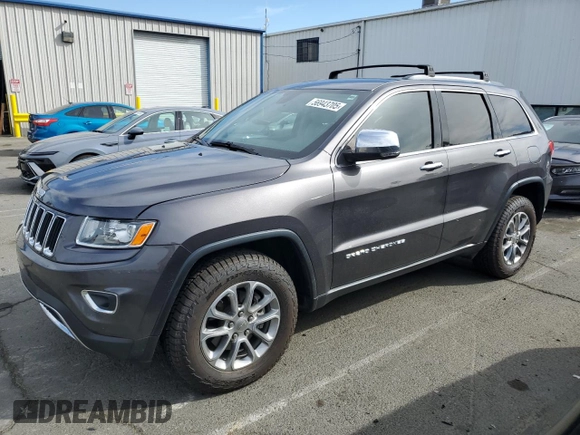 2016 Jeep Grand Cherokee Limited with VIN 1C4RJFBG3GC312873, listed as a Copart auction lot 56943705 with 134,633 mi miles and Salvage title. Bid and sale history available at DreamBid. Image 1.