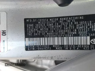 2016 Toyota Corolla L z VIN 5YFBURHE4GP410981, wystawiony jako IAAI lot #42293582 z przebiegiem 77 319 mil mil oraz . Historia ofert i sprzedaży dostępna na DreamBid. Obrazek 9.