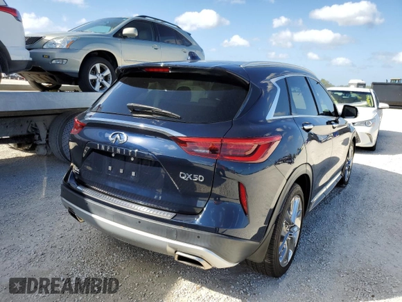 2019 Infiniti QX50 LUXE with VIN 3PCAJ5M14KF108384, listed as a Copart auction lot 66696472 with 0 mi miles. Bid and sale history available at carsss.com. Image 4.