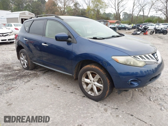 2009 Nissan Murano S with VIN JN8AZ18U89W004898, listed as a IAAI auction lot 41919412 with 237,172 mi miles. Bid and sale history available at carsss.com. Image 1.