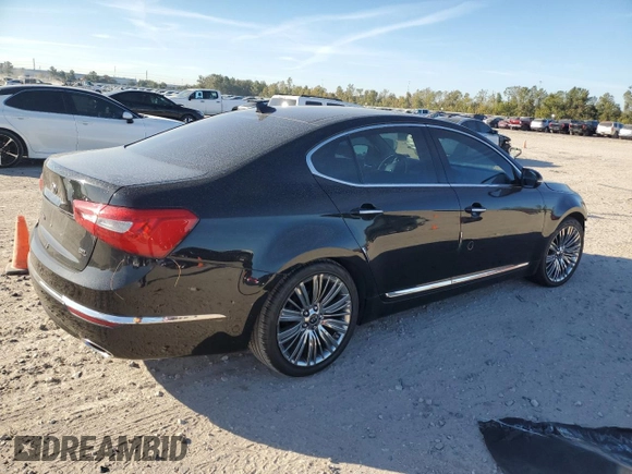 2014 Kia Cadenza Premium with VIN KNALN4D72E5149899, listed as a Copart auction lot 80522014 with 154,992 mi miles and Salvage Title. Bid and sale history available at carsss.com. Image 3.
