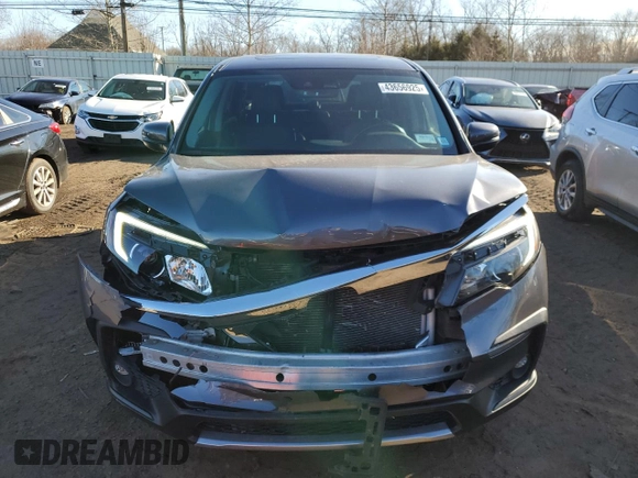 2021 Honda Pilot EX-L with VIN 5FNYF6H53MB073844, listed as a Copart auction lot 43656925 with 46,710 mi miles and Salvage Title. Bid and sale history available at DreamBid. Image 5.