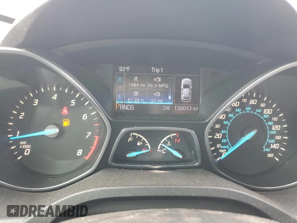 2013 Ford Escape SE with VIN 1FMCU0G95DUC15535, listed as a Copart auction lot 52419455 with 130,043 mi miles and Salvage Title. Bid and sale history available at carsss.com. Image 9.