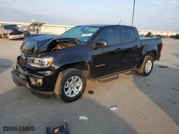 2022 Chevrolet Colorado 2WD LT with VIN 1GCGSCEA8N1332149, listed as a Copart auction lot 71750174 with 46,323 mi miles and Salvage Title. Bid and sale history available at carsss.com. Image 1.