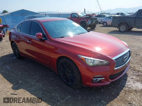 2015 Infiniti Q50 z VIN JN1BV7AR3FM419724, wystawiony jako IAAI lot #40104971 z przebiegiem 56 736 mil mil oraz . Historia ofert i sprzedaży dostępna na DreamBid. Obrazek 1.