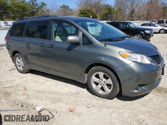 2012 Toyota Sienna LE AAS with VIN 5TDKK3DC0CS274812, listed as a Copart auction lot 49767715 with 124,699 mi miles and Salvage Title. Bid and sale history available at carsss.com. Image 4.