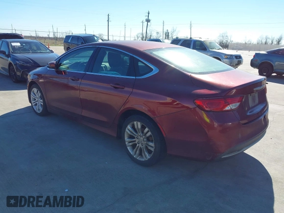 2015 Chrysler 200 Limited with VIN 1C3CCCAB0FN547971, listed as a IAAI auction lot 41270330 with 201,251 mi miles. Bid and sale history available at carsss.com. Image 3.