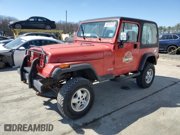 1994 Jeep Wrangler S with VIN 1J4FY19P1RP473249, listed as a Copart auction lot 48751975 with 102,666 mi miles and Clean Title. Bid and sale history available at carsss.com. Image 1.