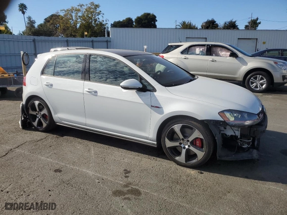 2016 Volkswagen Golf GTI S w/Performance Pkg with VIN 3VW447AU1GM033612, listed as a Copart auction lot 77866034 with 78,672 mi miles and Salvage Title. Bid and sale history available at carsss.com. Image 4.