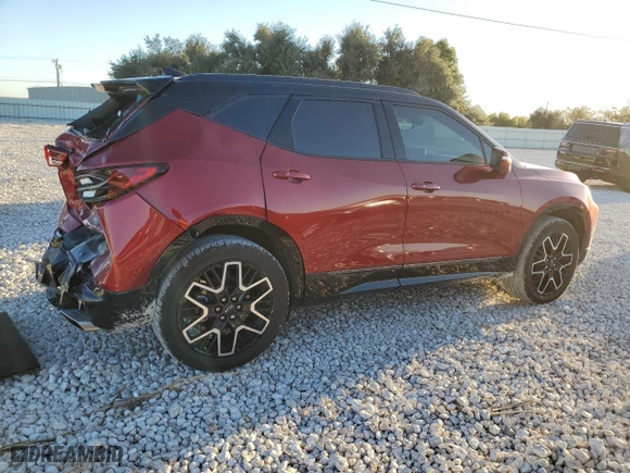2024 Chevrolet Blazer RS with VIN 3GNKBERS1RS283638, listed as a Copart auction lot 85758474 with 8,947 mi miles and Salvage Title. Bid and sale history available at carsss.com. Image 3.