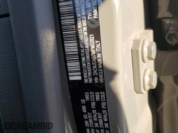 2021 Jeep Renegade Sport с VIN ZACNJDAB7MPM32821, выставлен на аукционе Copart как лот 73768764 с пробегом 54 458 миль миль и На запчасти • Non repairable. История ставок и продаж доступна на DreamBid. Изображение 12.
