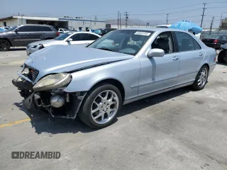 2000 Mercedes-Benz S 320/430/500 with VIN WDBNG75J4YA041795, listed as a Copart auction lot 62033745 with Not provided miles and Salvage title. Bid and sale history available at DreamBid. Image 1.