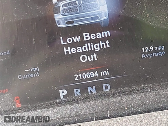 2015 Ram 1500 Big Horn with VIN 1C6RR7LT9FS695708, listed as a IAAI auction lot 41254332 with 210,694 mi miles and . Bid and sale history available at DreamBid. Image 15.