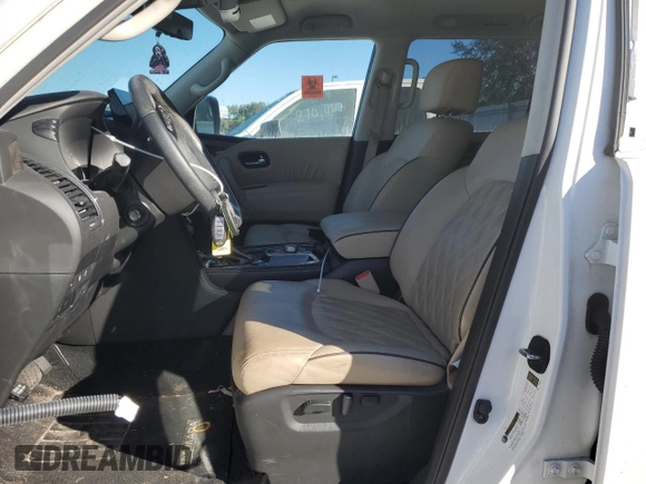 2023 Nissan Armada Platinum with VIN JN8AY2DB3P9831183, listed as a Copart auction lot 80939144 with 25,037 mi miles and Salvage Title. Bid and sale history available at carsss.com. Image 7.