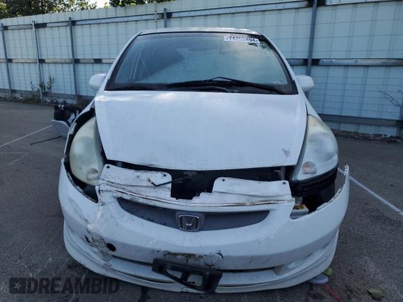 2007 Honda Fit Sport with VIN JHMGD386X7S048180, listed as a Copart auction lot 74252494 with 112,828 mi miles and Salvage Title. Bid and sale history available at carsss.com. Image 5.