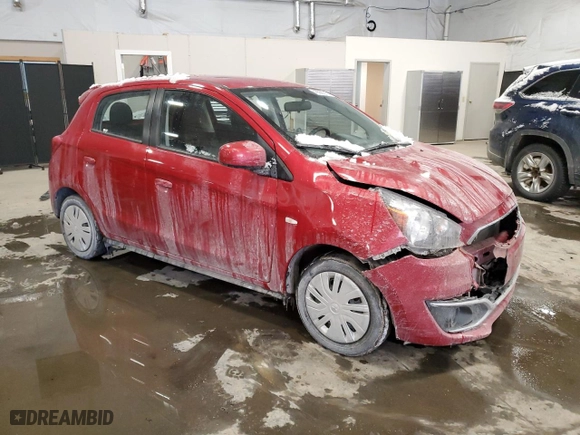 2020 Mitsubishi Mirage ES with VIN ML32A3HJ9LH002116, listed as a Copart auction lot 43566315 with 24,771 mi miles and Salvage Title. Bid and sale history available at carsss.com. Image 4.
