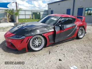 2021 Toyota GR Supra 3.0 with VIN WZ1DB0C0XMW042395, listed as a Copart auction lot 72258614 with 37,951 mi miles and Non Repairable. Bid and sale history available at carsss.com. Image 1.
