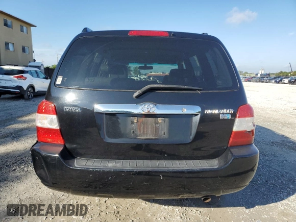 2007 Toyota Highlander Hybrid with VIN JTEGW21AX70019967, listed as a Copart auction lot 87273784 with 122,837 mi miles and Salvage Title. Bid and sale history available at carsss.com. Image 6.