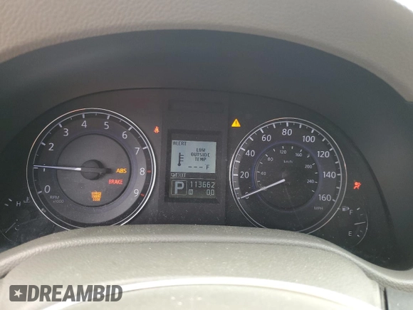 2012 Infiniti G25 Journey with VIN JN1DV6AP1CM701275, listed as a Copart auction lot 54253555 with 113,662 mi miles and Salvage title. Bid and sale history available at DreamBid. Image 9.