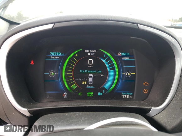 2017 Chevrolet Volt LT with VIN 1G1RC6S52HU108627, listed as a Copart auction lot 37017293 with 78,750 mi miles. Bid and sale history available at carsss.com. Image 9.