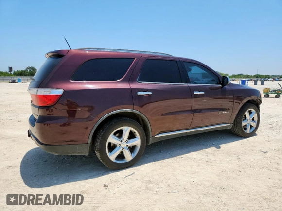 2012 Dodge Durango Citadel with VIN 1C4SDHET0CC120012, listed as a Copart auction lot 60443145 with 179,772 mi miles and Salvage title. Bid and sale history available at DreamBid. Image 3.