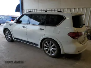 2013 Infiniti QX56 with VIN JN8AZ2NF7D9550997, listed as a Copart auction lot 49058135 with 183,369 mi miles and Salvage Title. Bid and sale history available at carsss.com. Image 2.