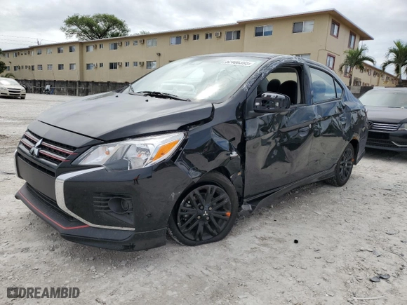 2024 Mitsubishi Mirage G4 ES with VIN ML32FUFJ2RHF12314, listed as a Copart auction lot 52408395 with 10,876 mi miles and Salvage Title. Bid and sale history available at carsss.com. Image 1.