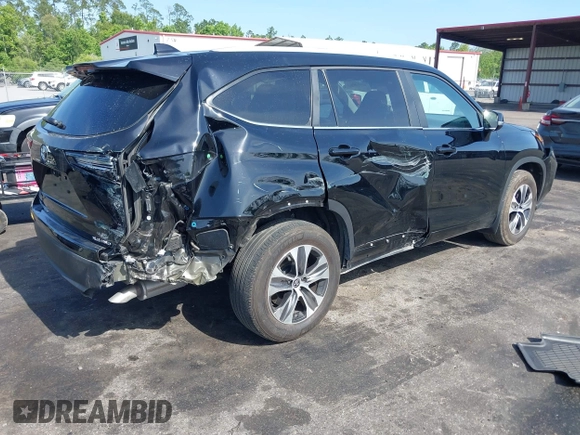 2024 Toyota Highlander LE with VIN 5TDKDRBH2RS570175, listed as a IAAI auction lot 42134337 with 26,887 mi miles and . Bid and sale history available at DreamBid. Image 4.