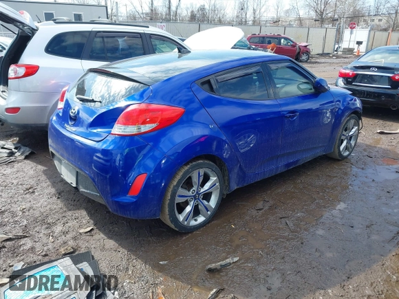 2013 Hyundai Veloster w/Black Int with VIN KMHTC6ADXDU170420, listed as a IAAI auction lot 41655443 with 157,800 mi miles and . Bid and sale history available at DreamBid. Image 4.